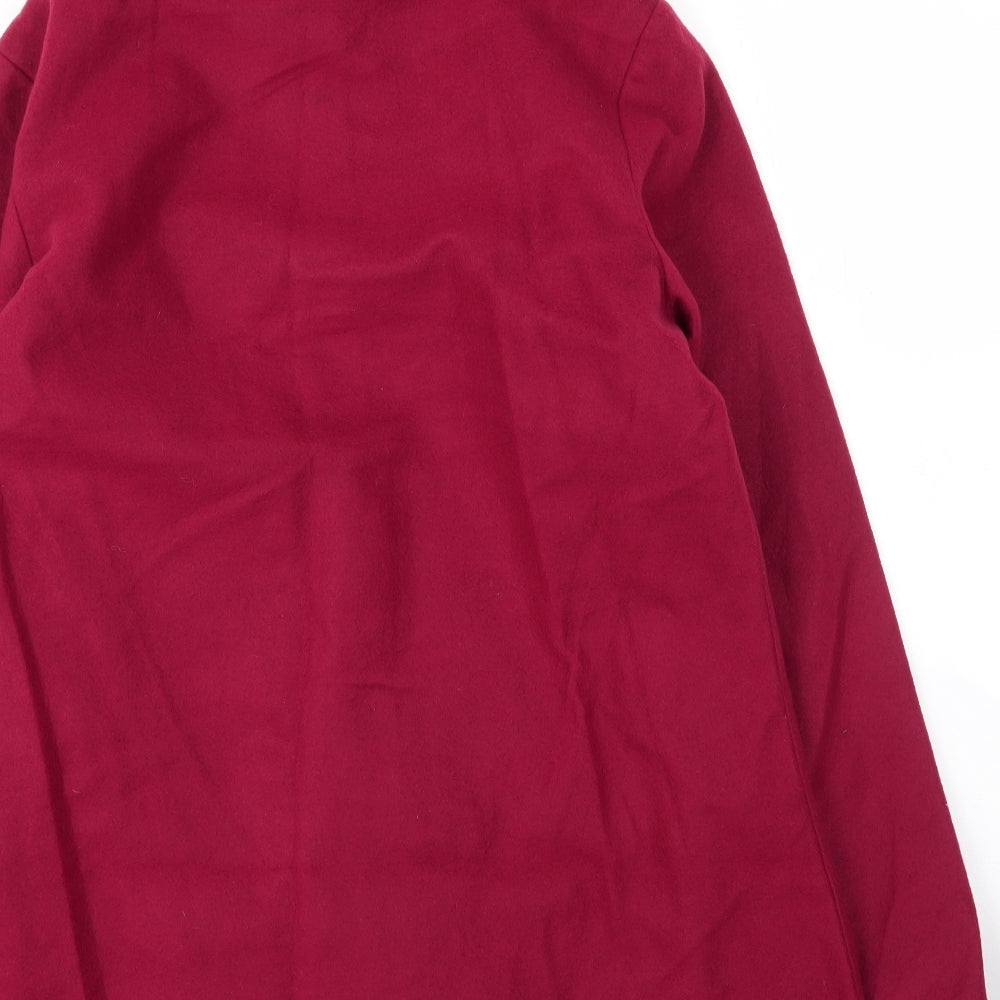 Gabrielle Vicenza Womens Red Overcoat Coat Size 10 Button