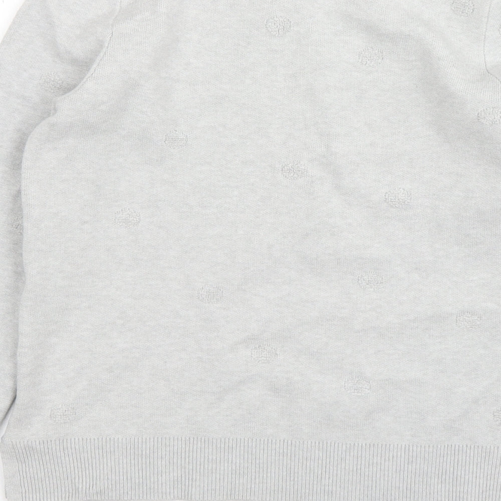 Oasis Womens Grey Round Neck Pullover Jumper Size S