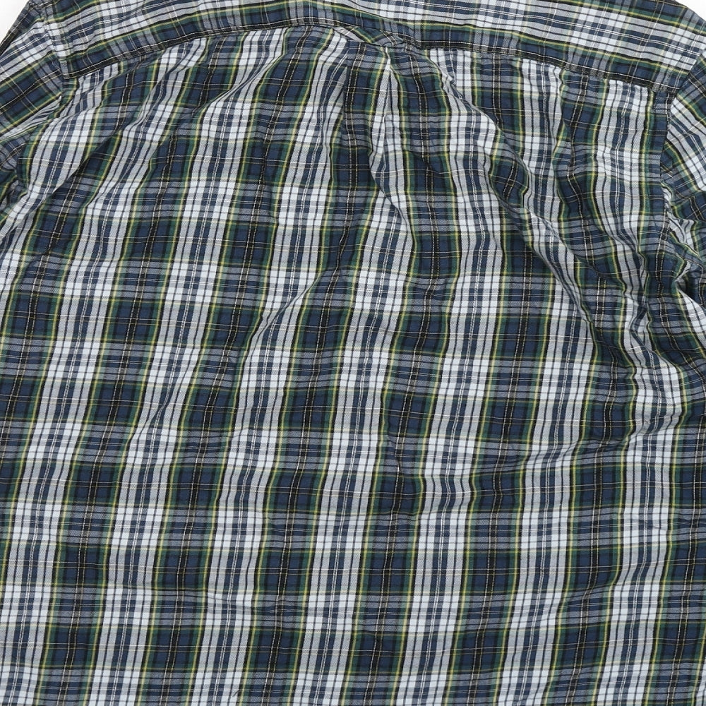 Maine Mens Multicoloured Plaid Cotton Button-Up Size L Collared