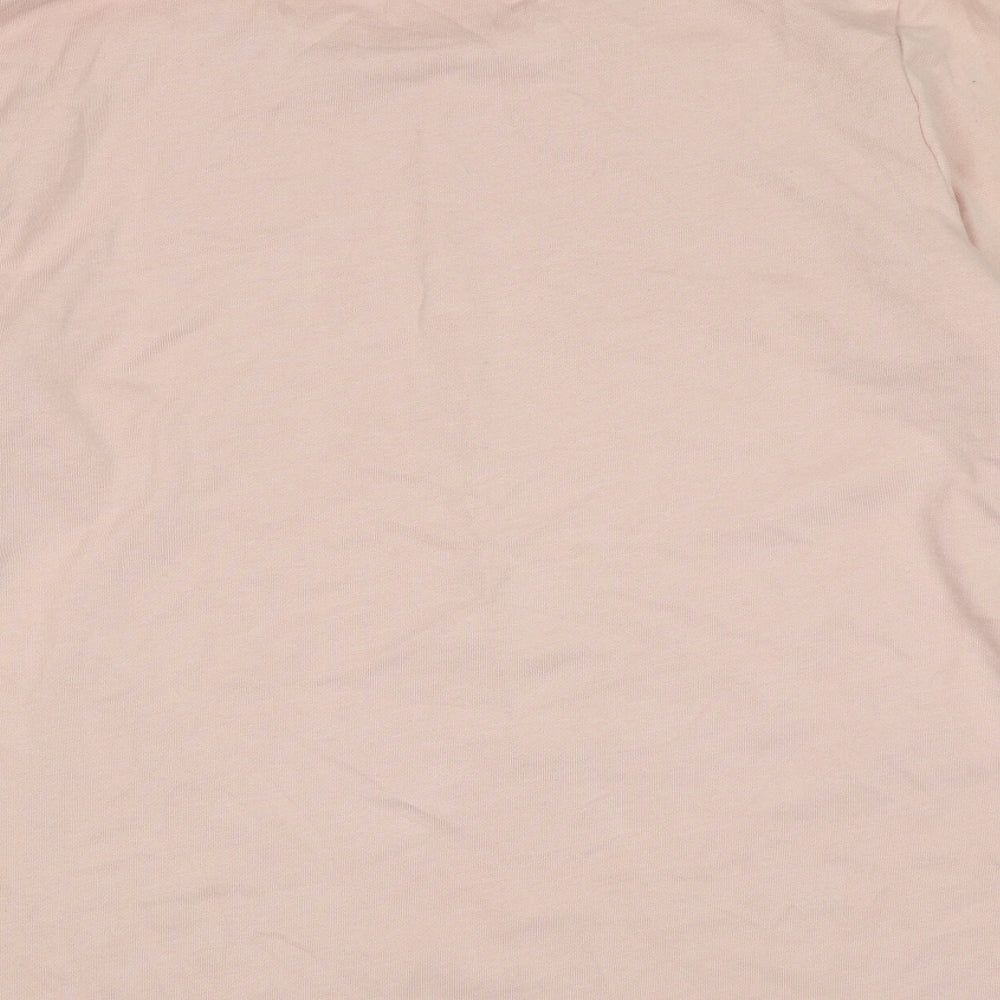 Papaya Womens Pink Cotton Pullover Sweatshirt Size L - star pattern