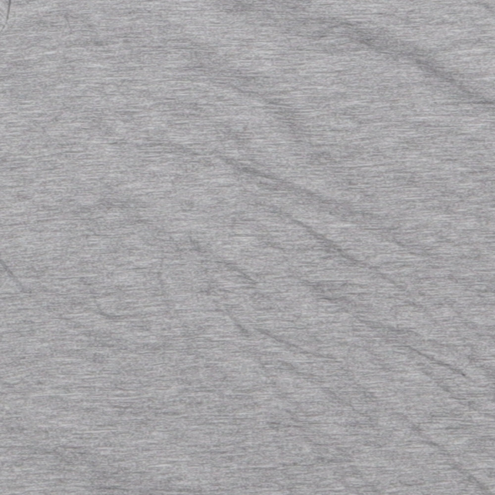 Marks & Spencer Boys Grey Cotton Basic Casual Size 5-6 Years Crew Neck Button