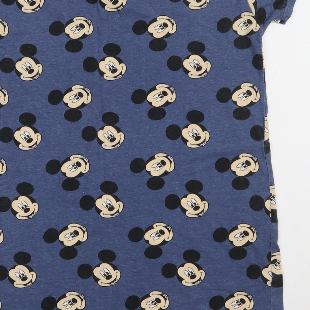 Primark Womens Blue Geometric Cotton Dress Size 6 - Micky Mouse