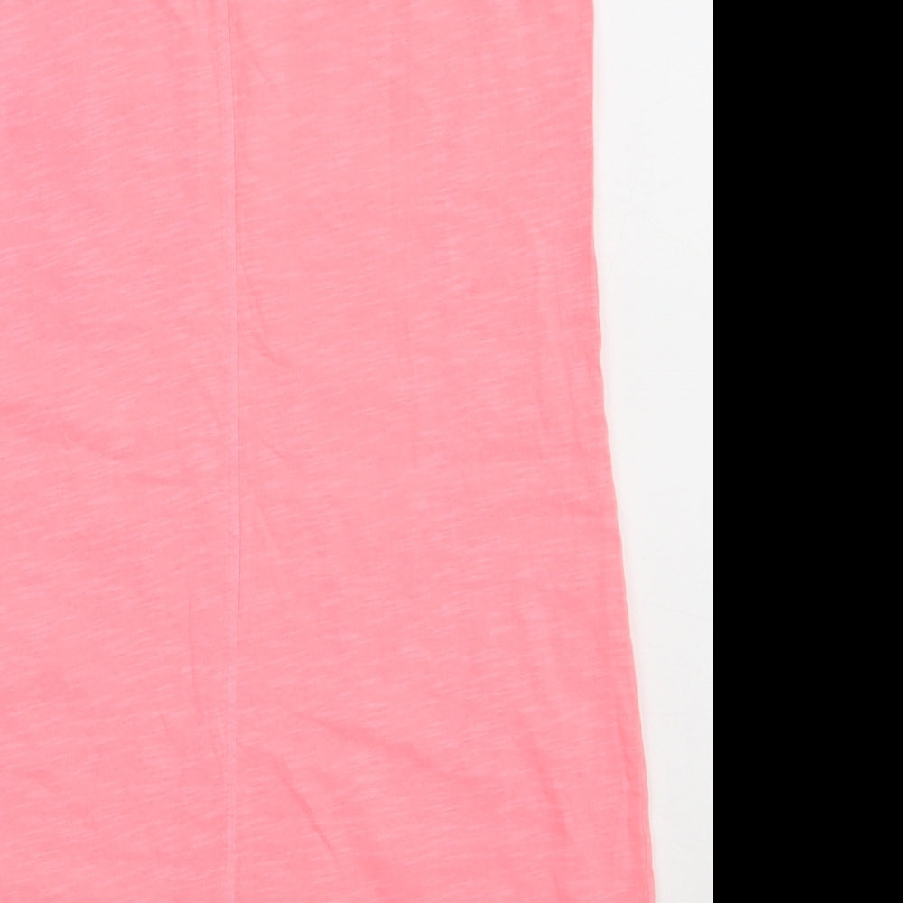 NEXT Womens Pink Cotton A-Line Size 10 V-Neck Pullover