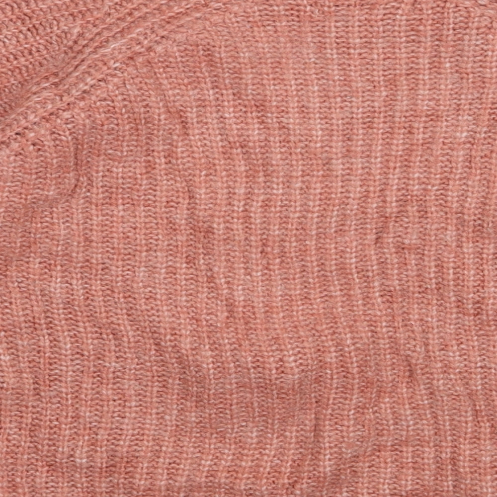 Preworn Womens Pink Argyle/Diamond Acrylic Pullover Sweatshirt Size M Pullover