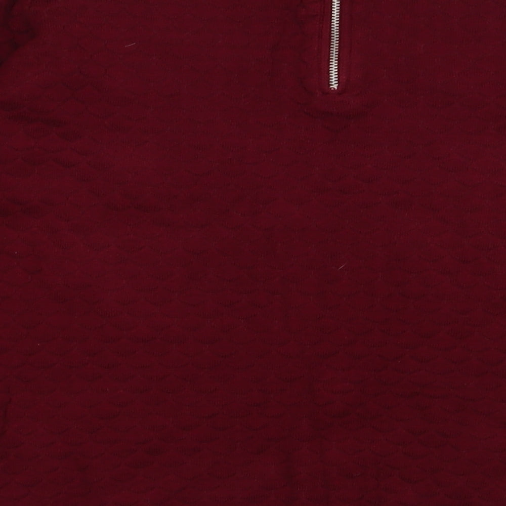 Matalan Womens Purple Viscose Pullover Sweatshirt Size 14 Zip
