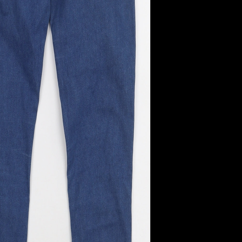 momokrom Womens Blue Cotton Skinny Jeans Size 12 L30 in Regular Button