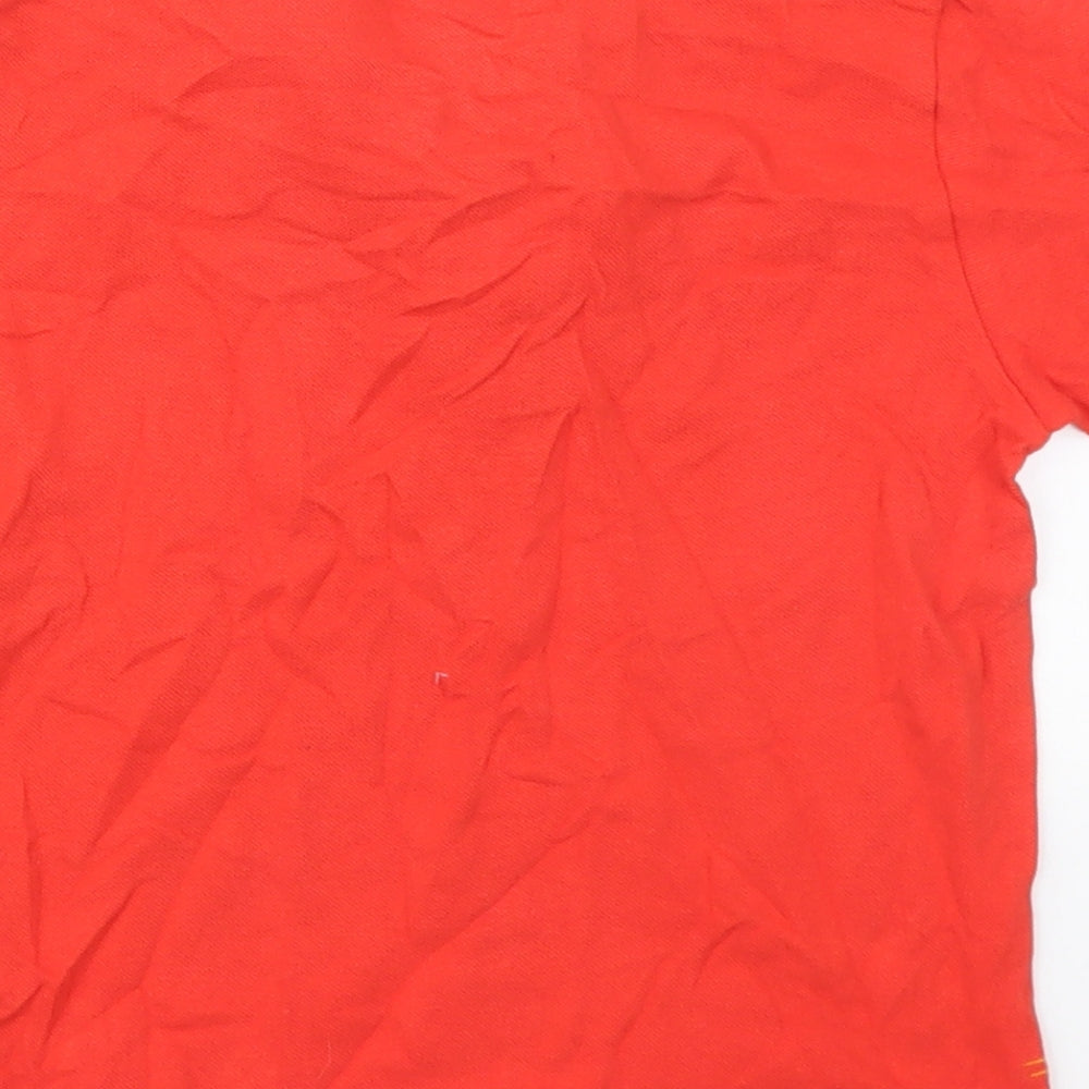 Slazenger Boys Red Cotton Basic Polo Size 5-6 Years Collared Pullover