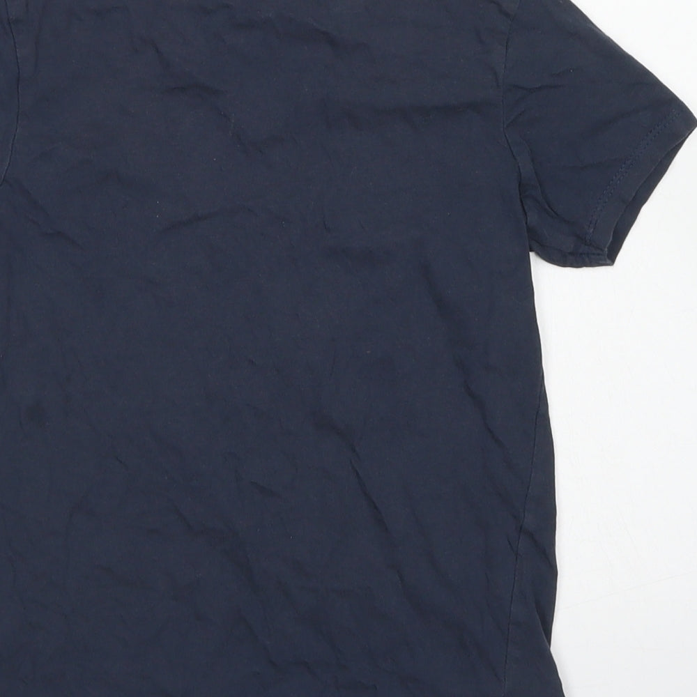 Primark Boys Blue Cotton Basic T-Shirt Size 7-8 Years Crew Neck