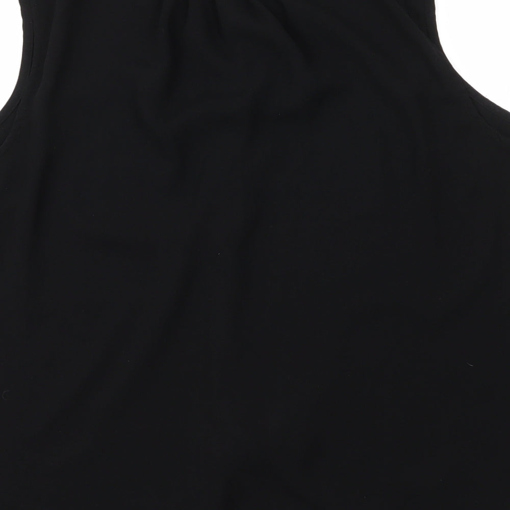 Apt9 Womens Black Polyester Basic Blouse Size XL V-Neck