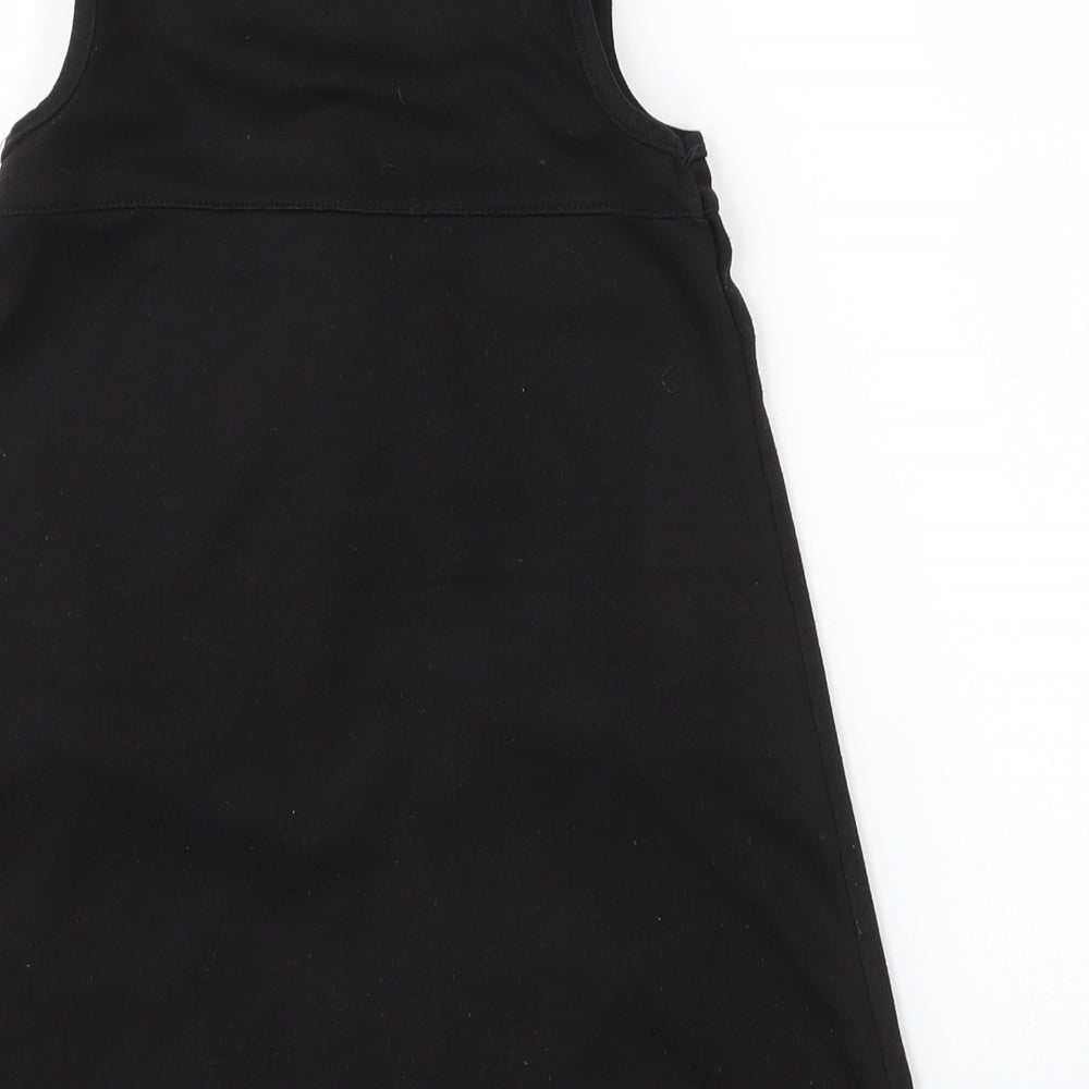 Lily & Dan Girls Black Viscose A-Line Size 3 Years Round Neck