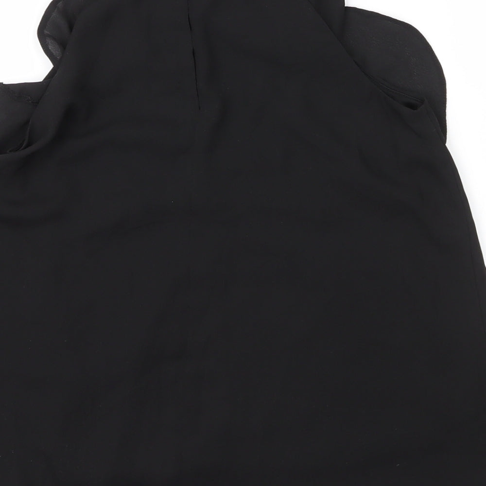 Matalan Girls Black Polyester Basic Blouse Size 11 Years Round Neck