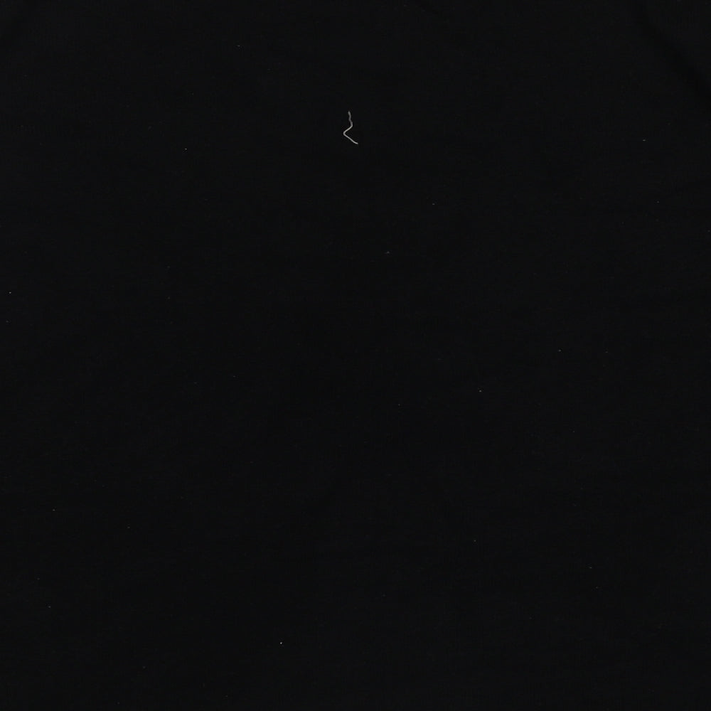 Classic Womens Black Round Neck Acrylic Pullover Jumper Size 18
