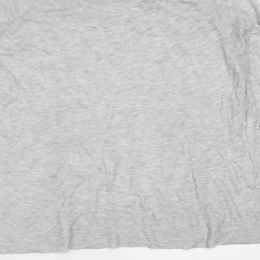 Zara Womens Grey Round Neck Polyester Pullover Jumper Size M