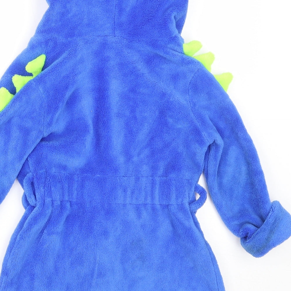 Gap Boys Blue Solid Polyester Robe Size 2 Years