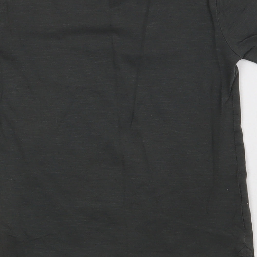 NEXT Boys Grey Cotton Basic T-Shirt Size 4 Years Crew Neck Pullover