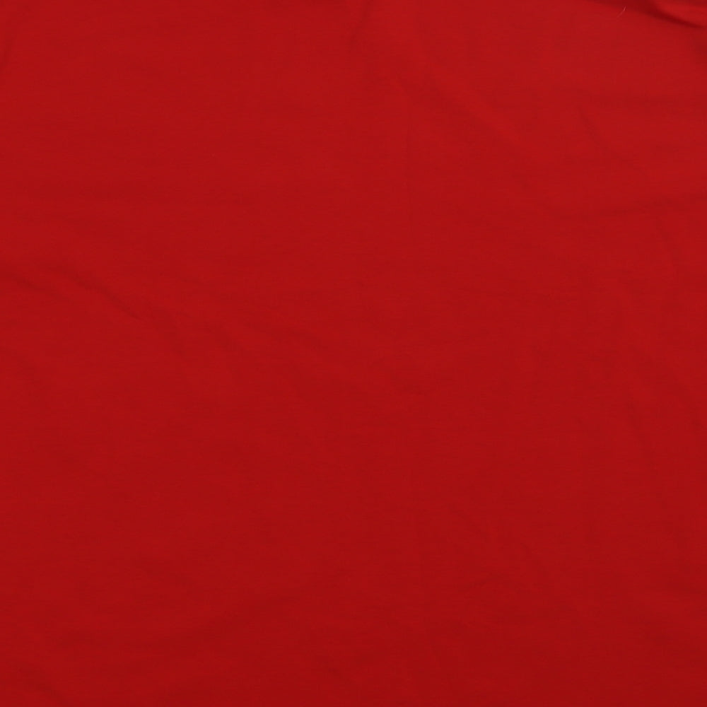 James & Nicholson Mens Red Cotton Pullover Sweatshirt Size L - work wear