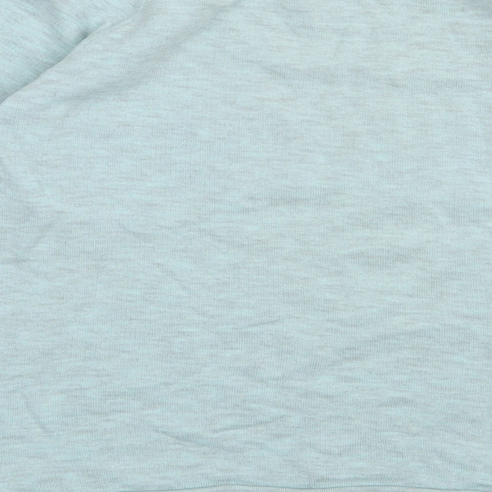 Topshop Womens Blue Cotton Pullover Sweatshirt Size 8 Pullover