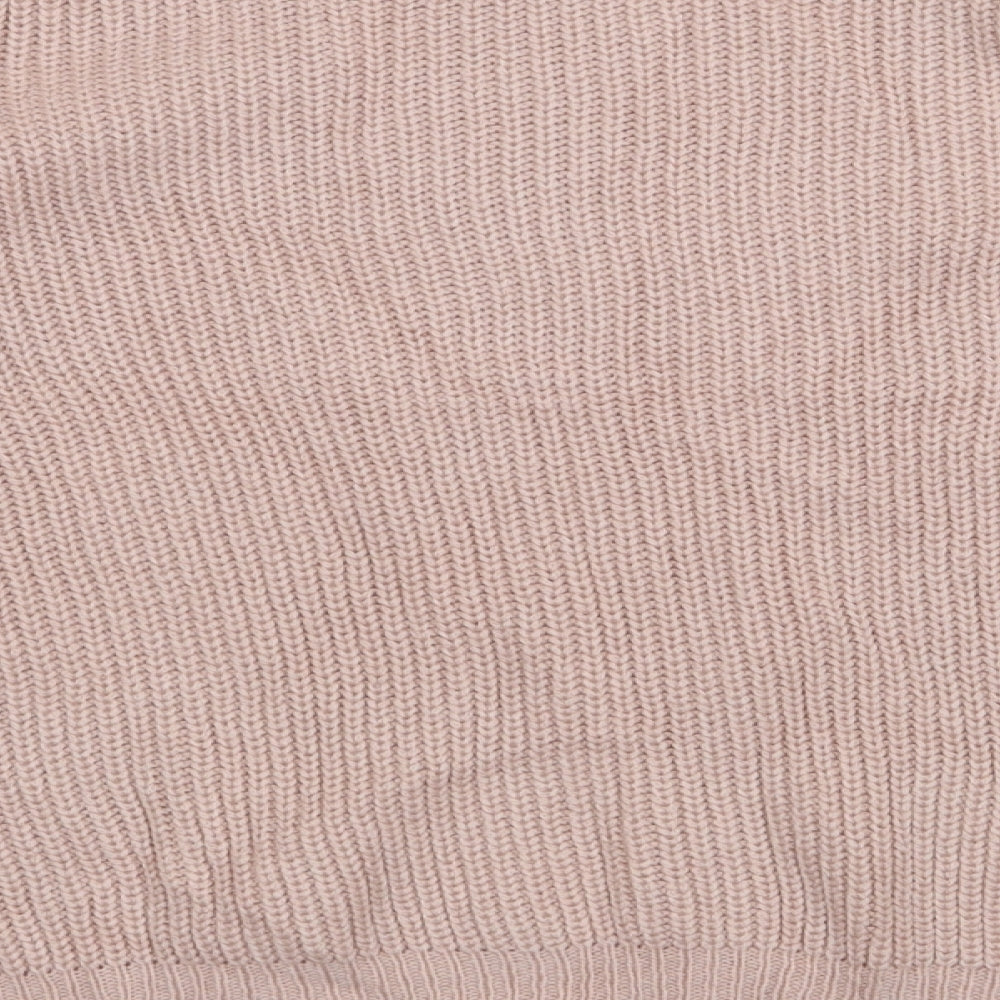 Missguided Womens Pink Acrylic Pullover Sweatshirt Size L Pullover