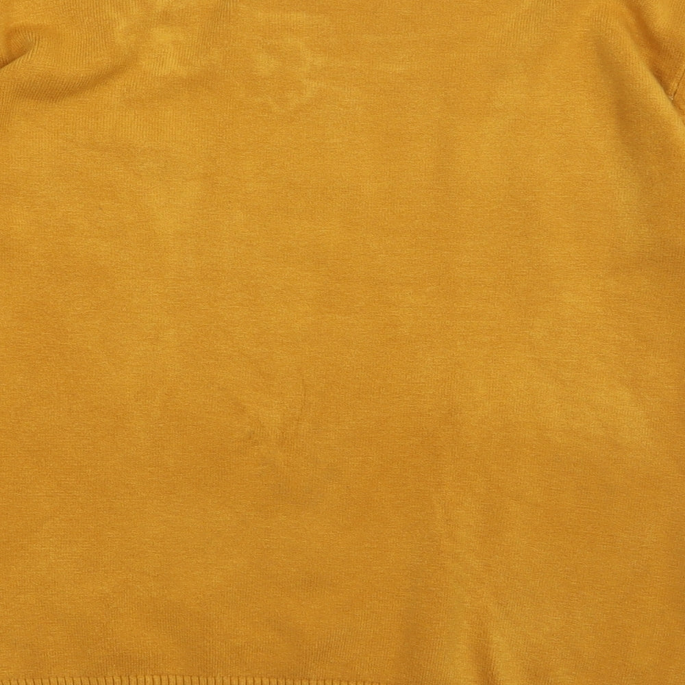 Saloos Womens Yellow Viscose Pullover Sweatshirt Size M Pullover