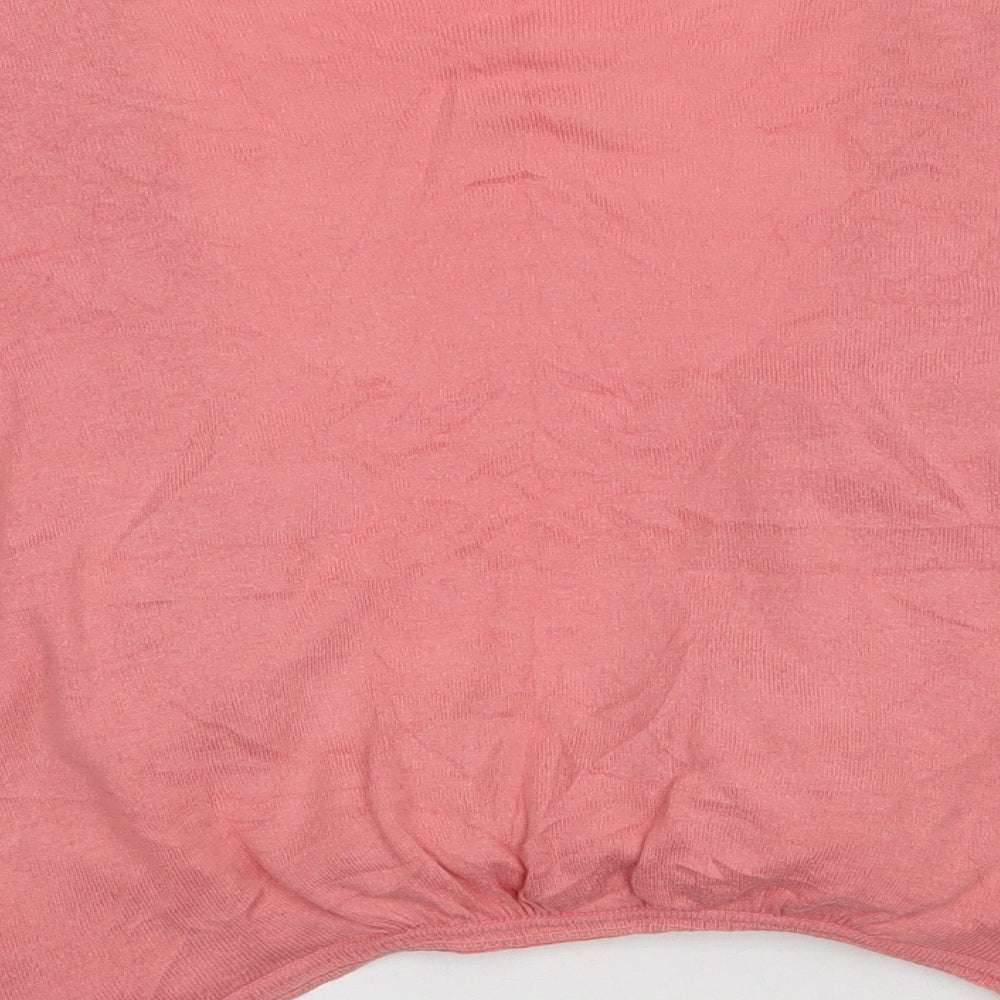 Next Womens Pink V-Neck Cotton Cardigan Jumper Size 10