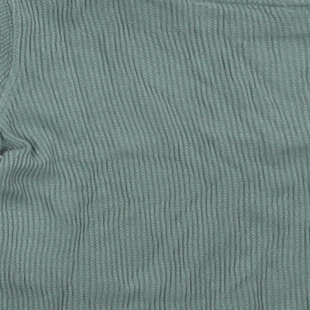 Matalan Boys Green Cotton Basic Casual Size 12-18 Months Crew Neck Pullover