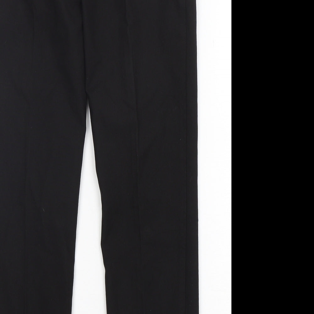 Marks & Spencer Boys Black Polyester Dress Pants Trousers Size 11-12 Years Regular