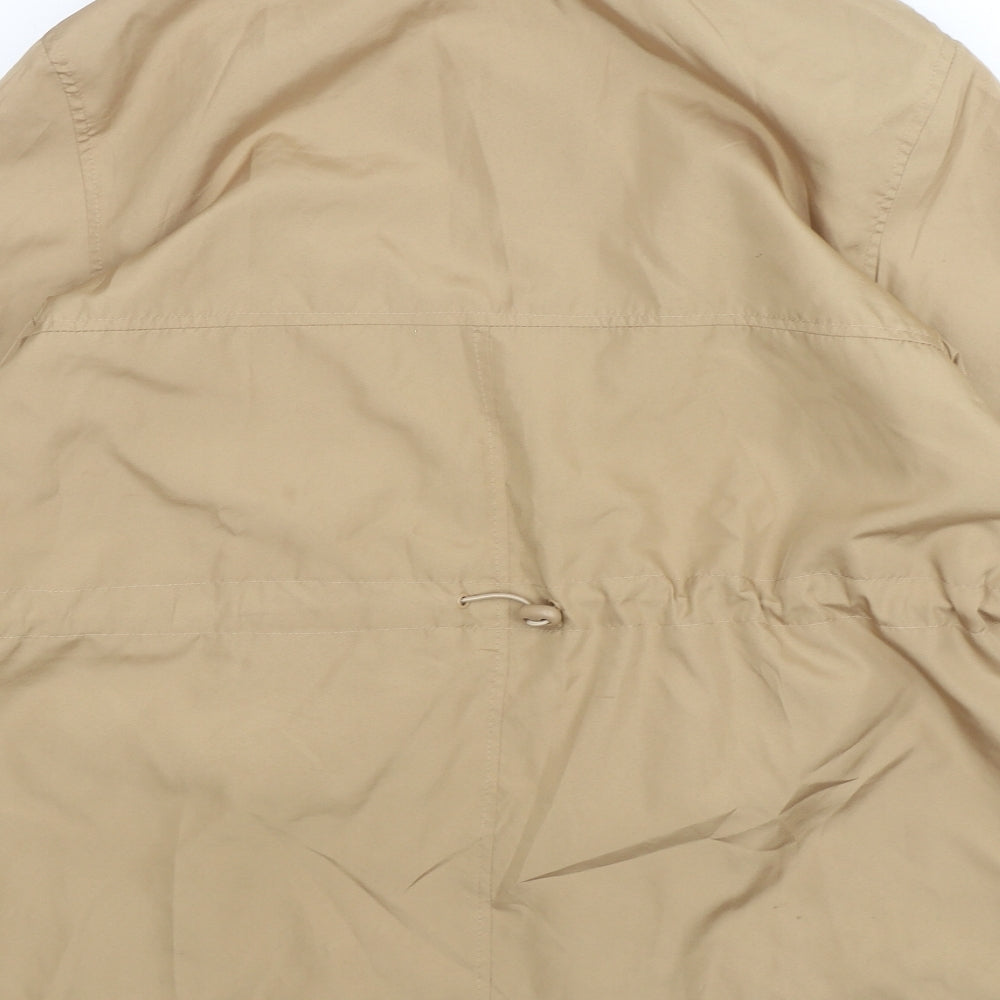 Preworn Womens Beige Windbreaker Coat Size 16