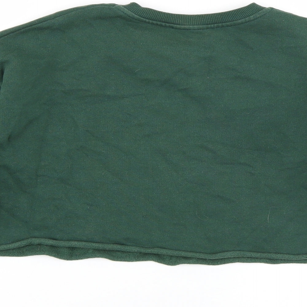 Primark Womens Green Cotton Pullover Sweatshirt Size 6 Pullover - Ti Amo