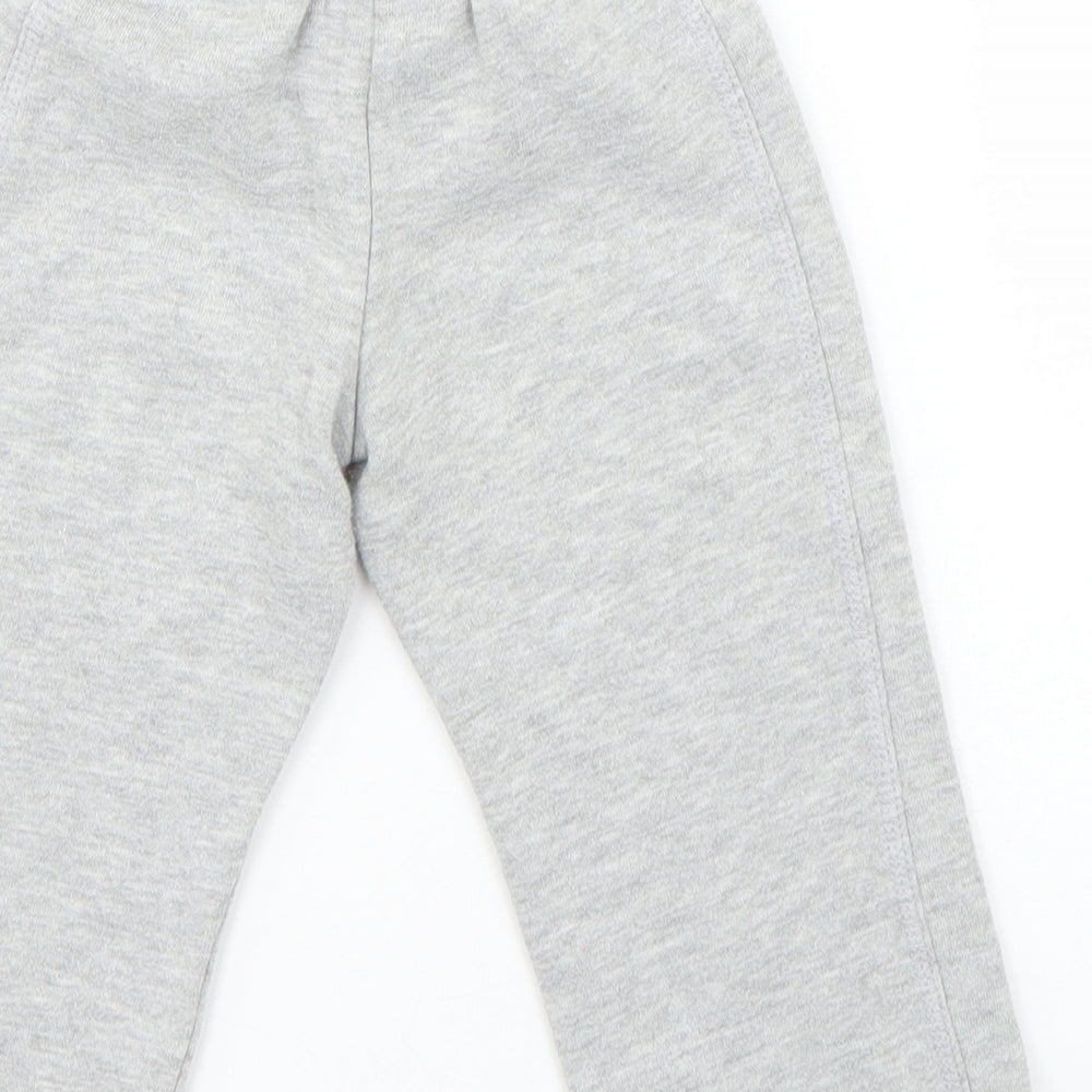 Early Days Boys Grey Cotton Jogger Trousers Size 6-9 Months Drawstring