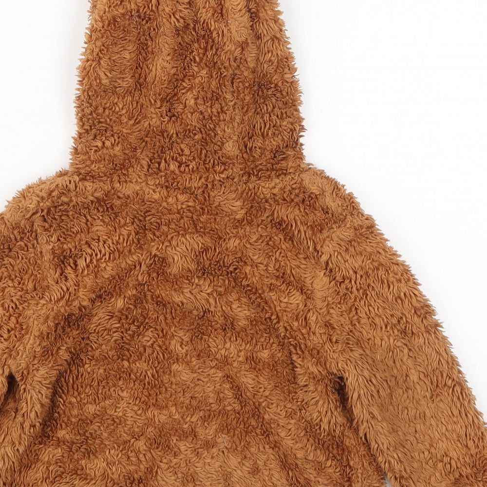 NEXT Baby Brown Jacket Size 9-12 Months Button - Ears on Hood