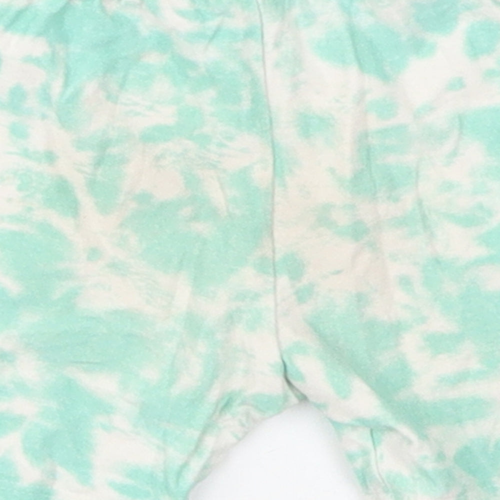 TU Girls Green Cotton Cropped Leggings Size 12-18 Months - Abstract