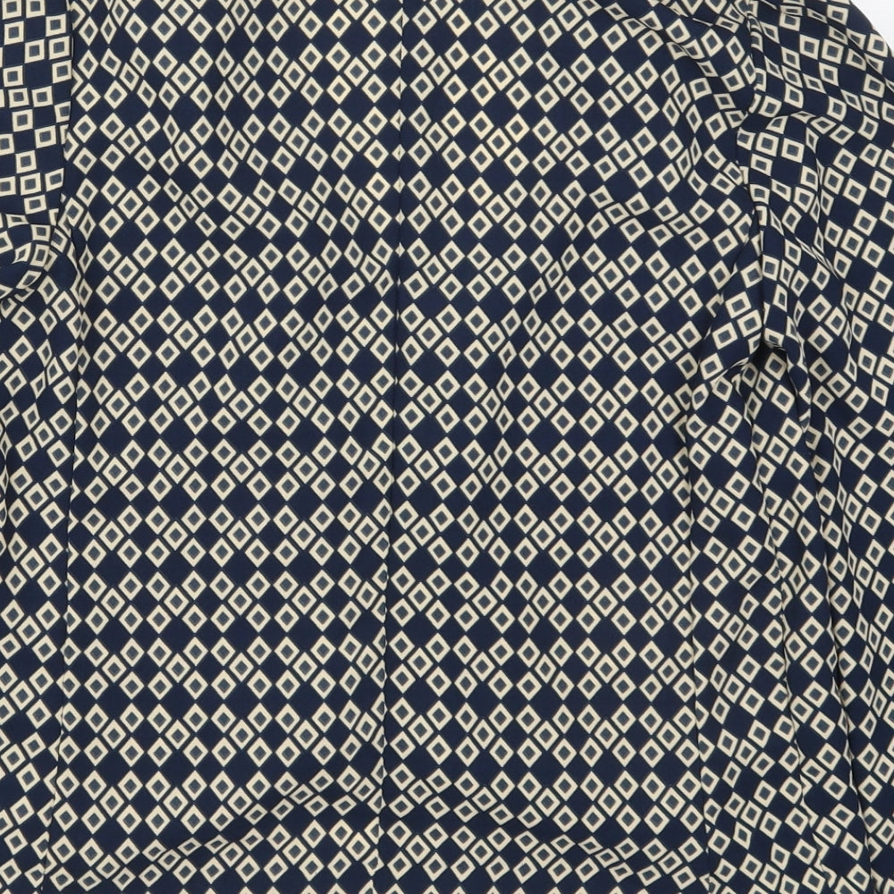 Atmosphere Womens Blue Geometric Jacket Size 8
