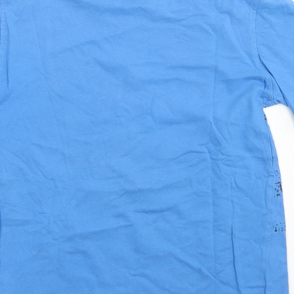 Cherokee Boys Blue Cotton Basic T-Shirt Size 7-8 Years Crew Neck