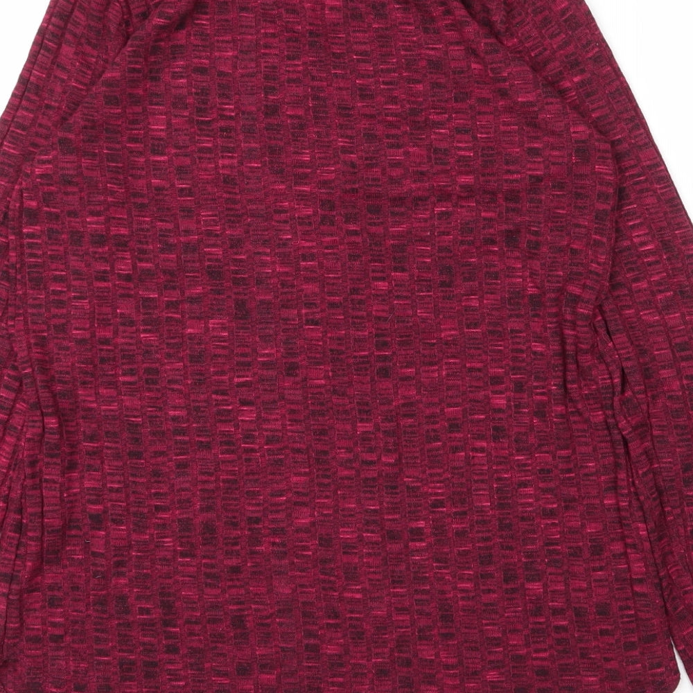 George Womens Purple Viscose Basic Blouse Size 8 Round Neck
