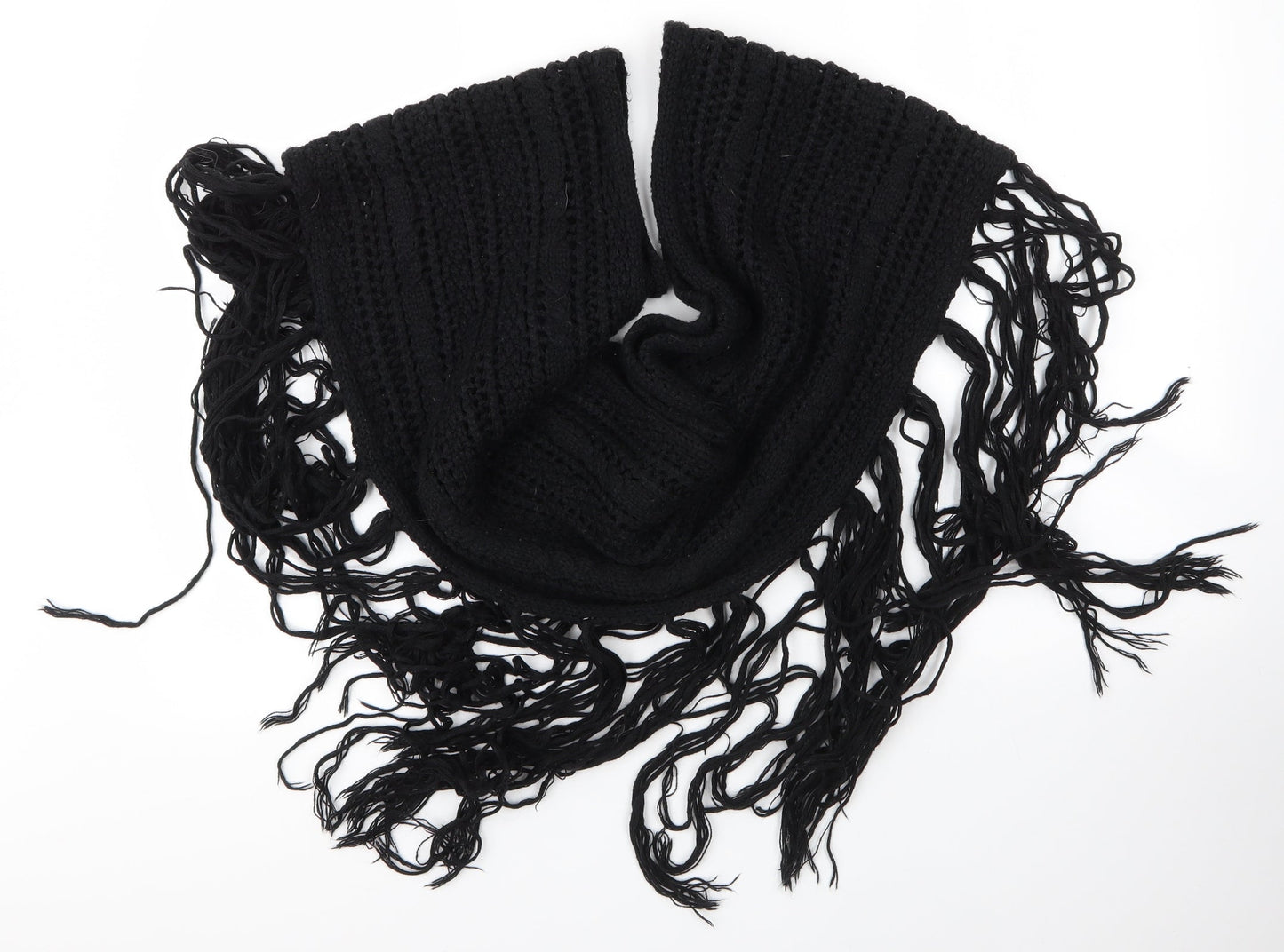 Preworn Unisex Black Acrylic Shawl/Wrap