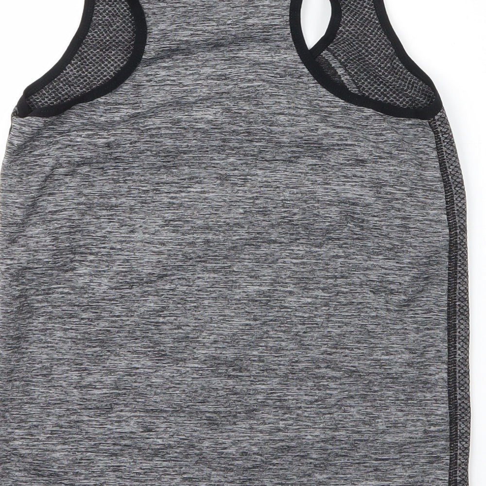 Preworn Womens Grey Polyester Basic Tank Size S Round Neck