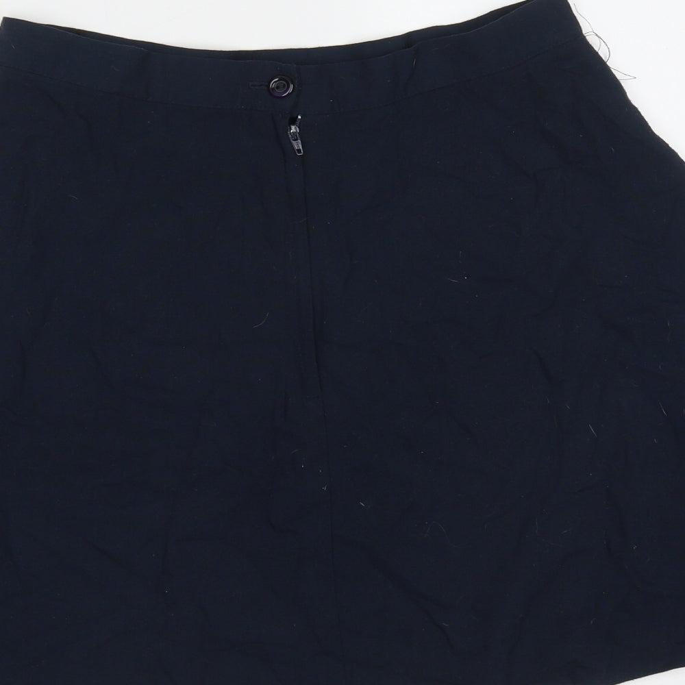 Georgie Womens Blue Polyester Skater Skirt Size 14 Zip