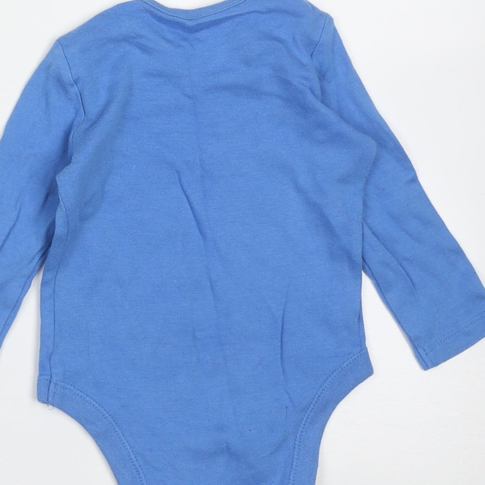 F&F Boys Blue Cotton Babygrow One-Piece Size 6-9 Months - born awesome
