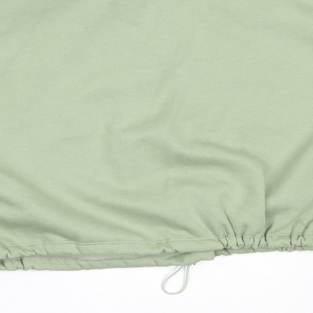 Topshop Womens Green Polyester Pullover Sweatshirt Size L