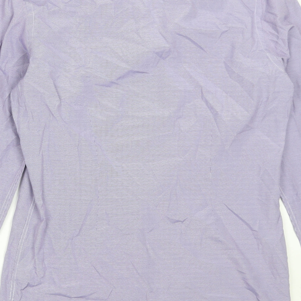 NEXT Mens Blue Polyester Button-Up Size 15.5 Collared