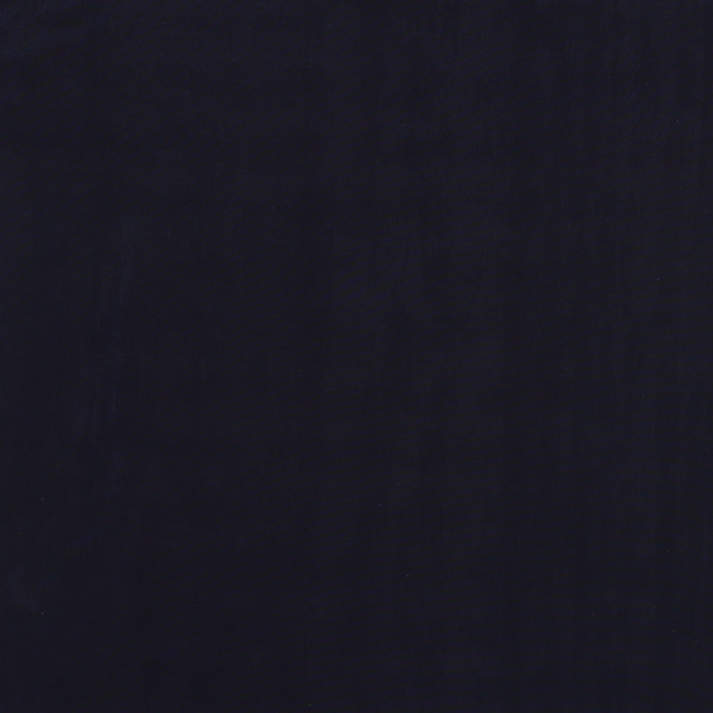 Fabrizo Womens Blue Polyester Basic T-Shirt Size M Round Neck