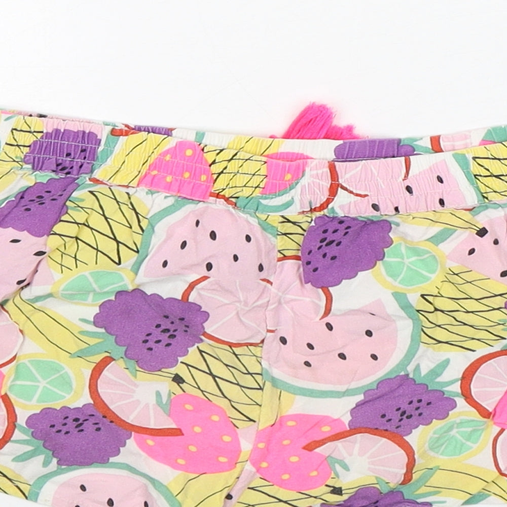 TU Girls Multicoloured Floral Viscose Sweat Shorts Size 8 Years Regular