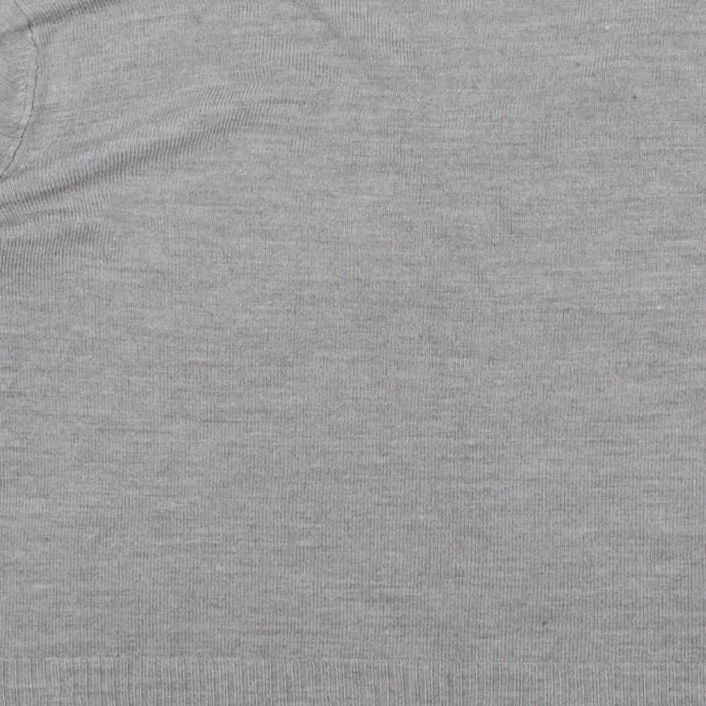 Papaya Womens Grey Round Neck Acrylic Pullover Jumper Size 20