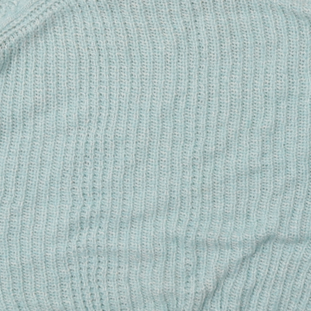 New Look Womens Blue Acrylic Pullover Sweatshirt Size 12 Pullover