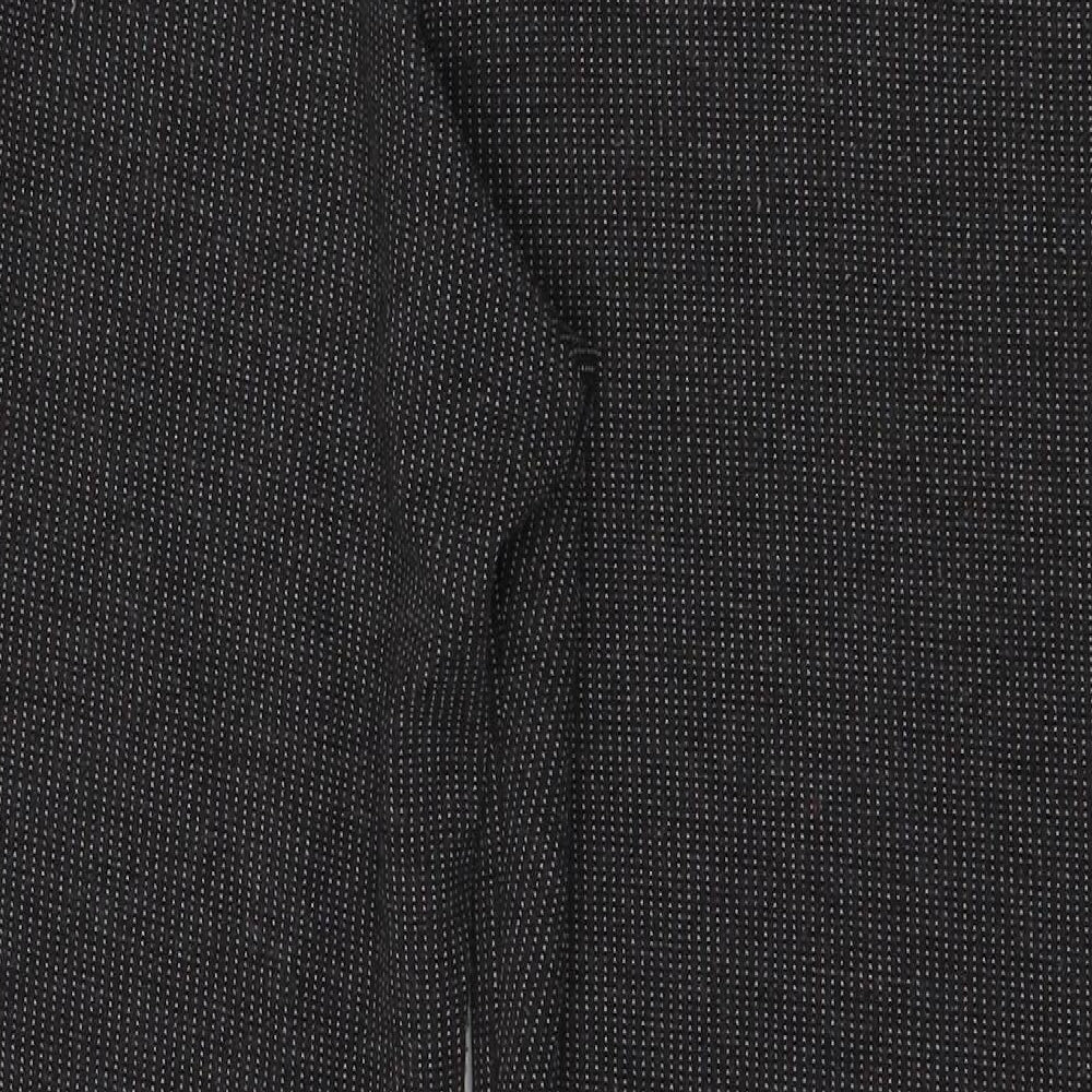 Marks and Spencer Womens Grey Polka Dot Polyester Trousers Size 12 L26 in Regular
