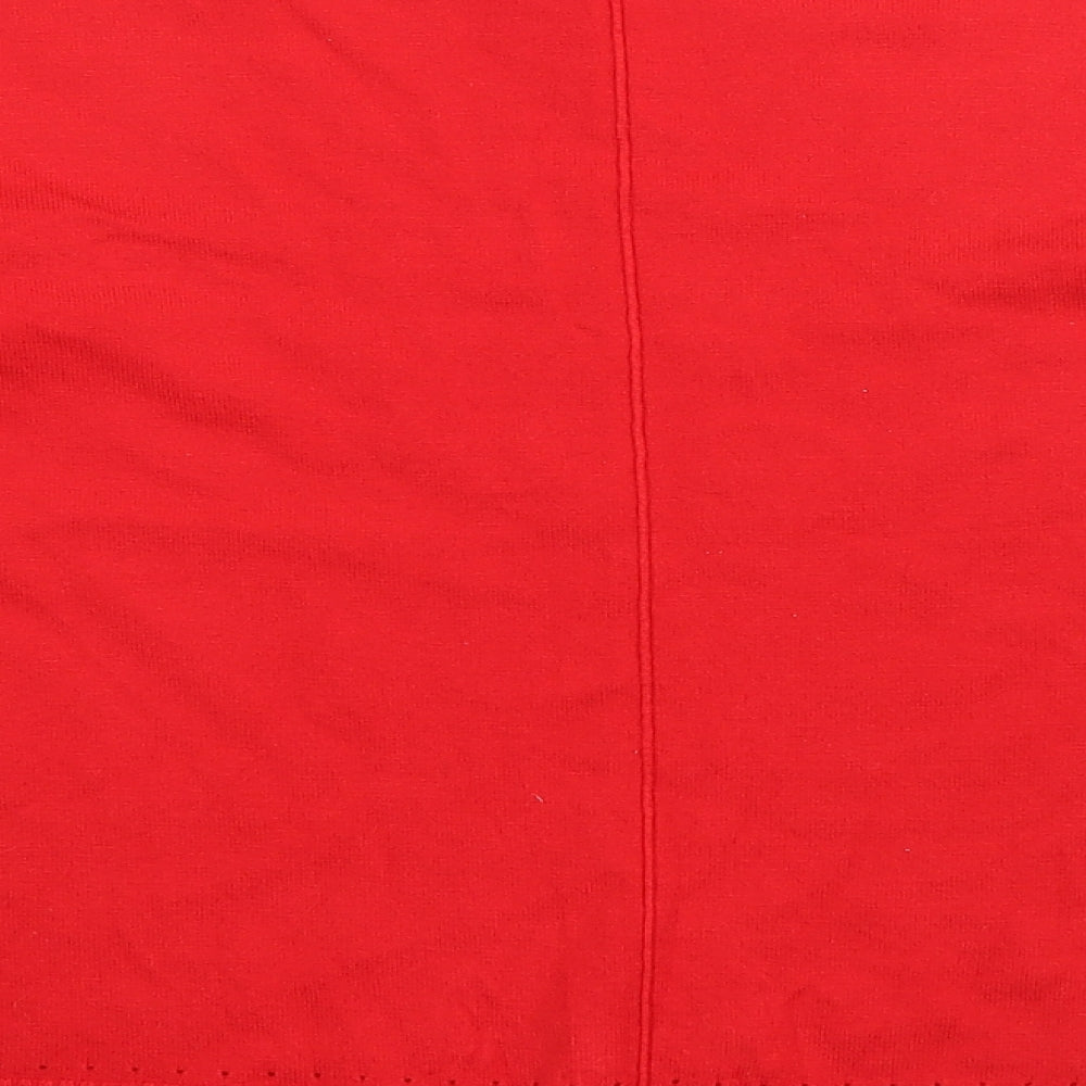 Oasis Womens Red Round Neck Viscose Pullover Jumper Size M