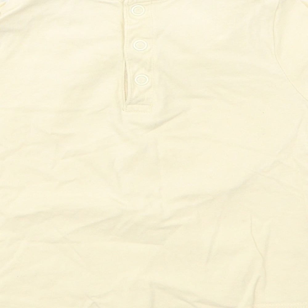 TU Baby Yellow Cotton Basic Blouse Size 9-12 Months Collared Snap