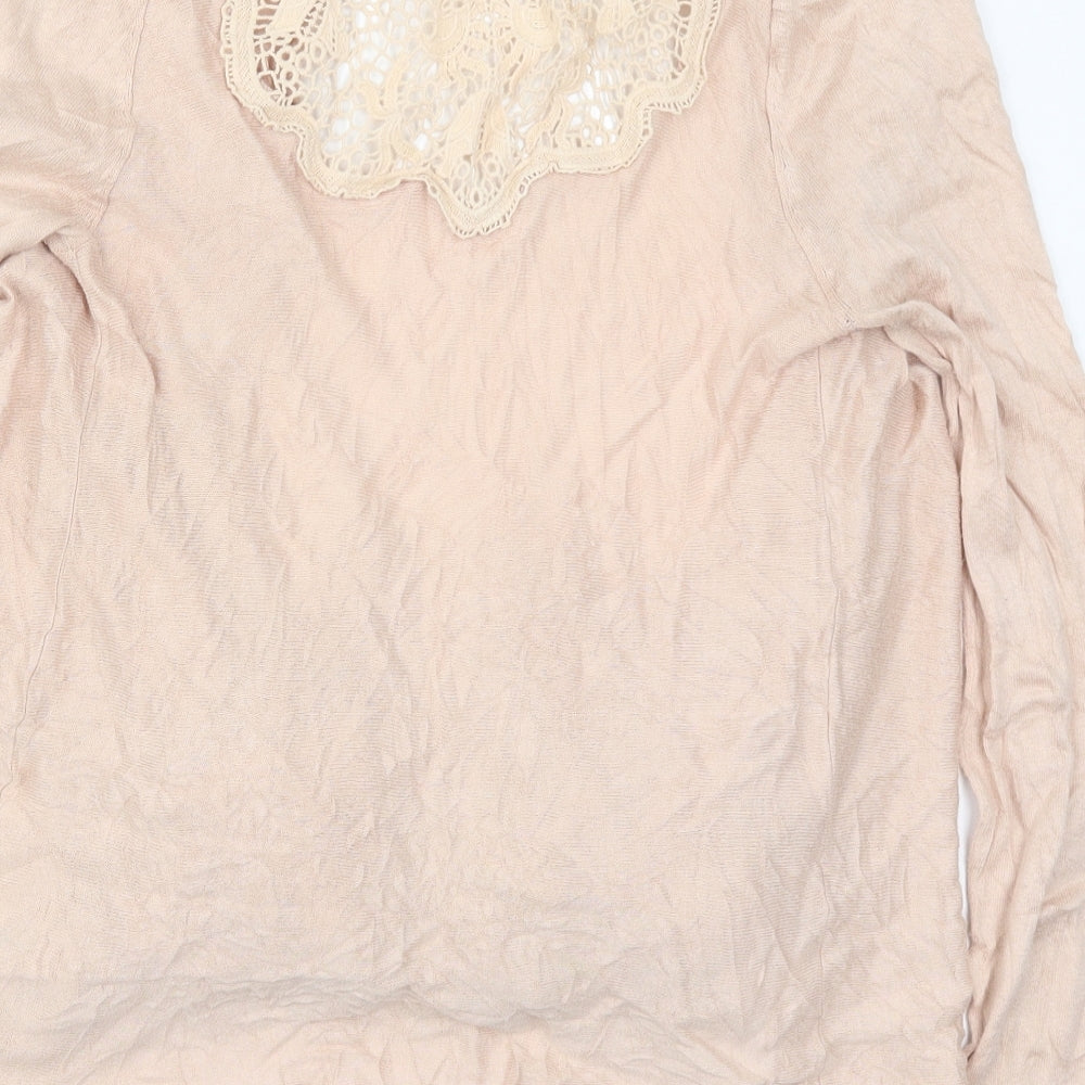Therapy Womens Pink V-Neck Viscose Cardigan Jumper Size 12