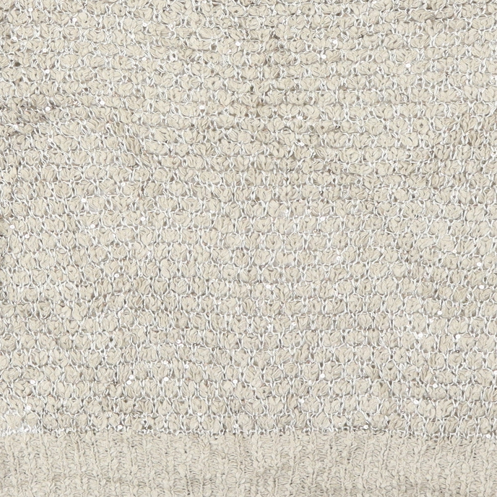 Jenny Loyd Womens Beige Round Neck Acrylic Pullover Jumper Size M