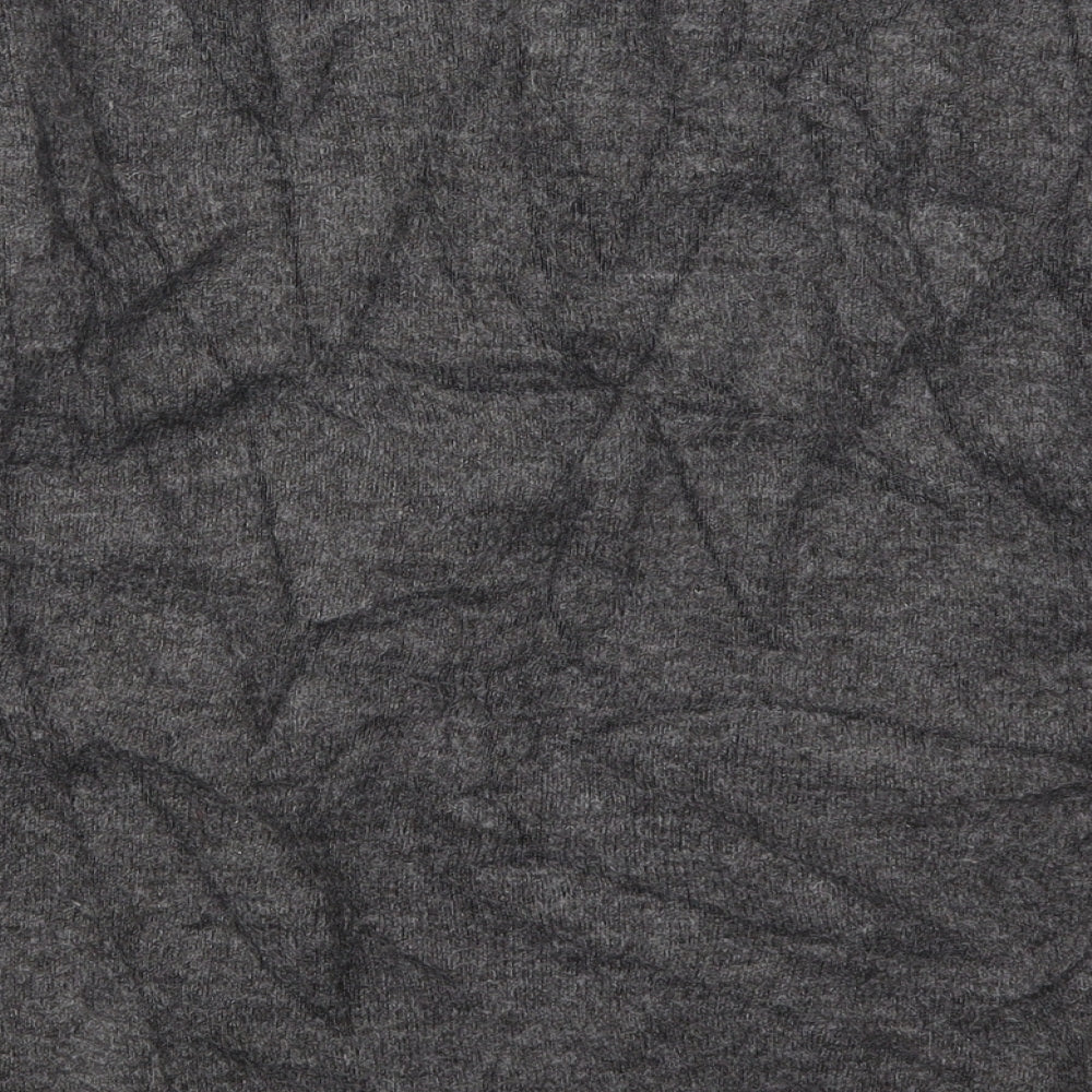 H&M Womens Grey V-Neck Acrylic Pullover Jumper Size S